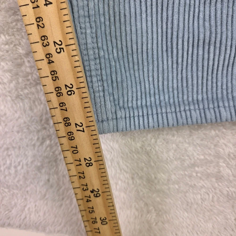 Empyre Mens 30 Light Blue Corduroy Loose Fit Skate Pants Wide Wale Straight Leg